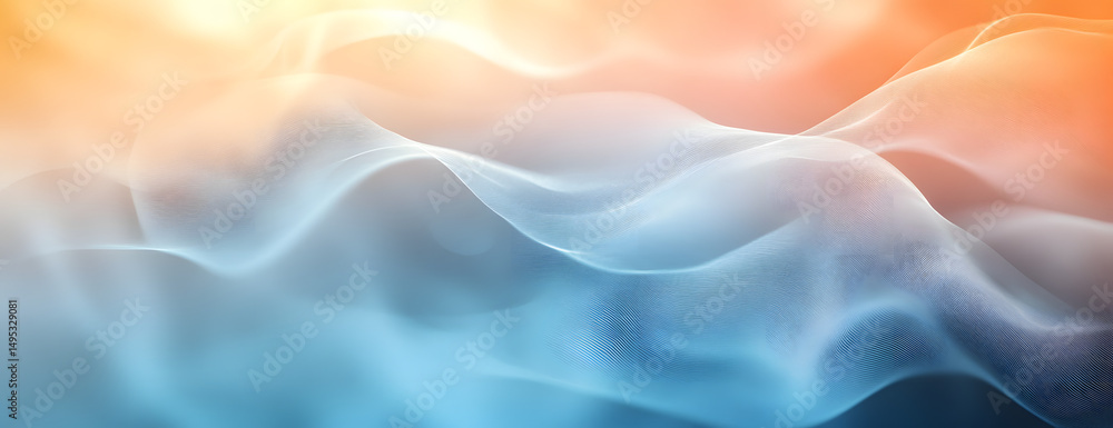Fototapeta premium Abstract blurred background with white gray and blue tones soft light effect.