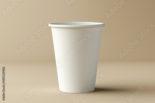 White paper cup isolated on transparent background