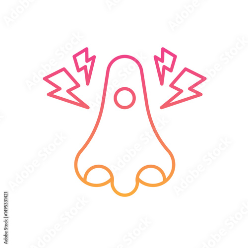 Nasal Congestion Icon vector
