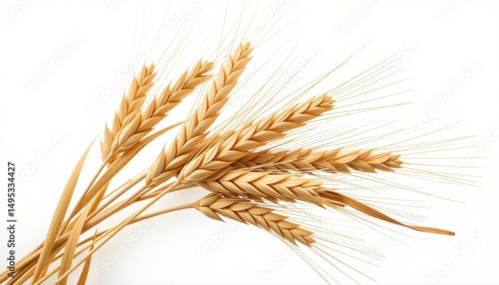 Close-up view of wheat ears, ready for harvest, presenting a rustic feel Close-up view of wheat ears, ready for harvest, presenting a rustic feel