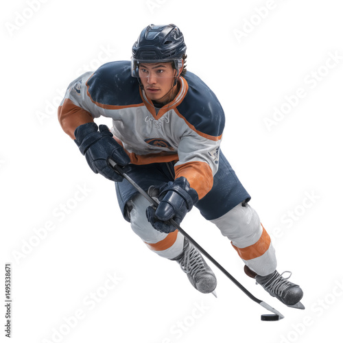 Dynamic ice hockey player action stadium sports image high-energy atmosphere