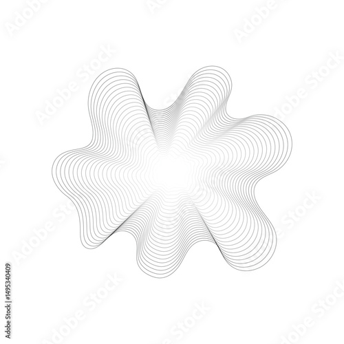 abstract organic flowing waveform circle ring. fluid shapes vector design. blend effect