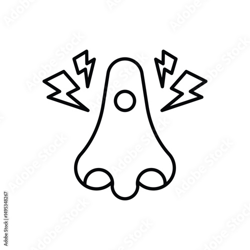 Nasal Congestion Icon vector