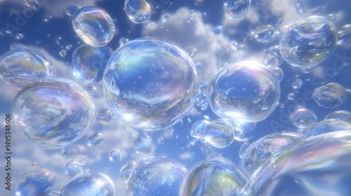 Wallpaper Mural The background features a water concept with bubbles and a bokeh light effect Torontodigital.ca