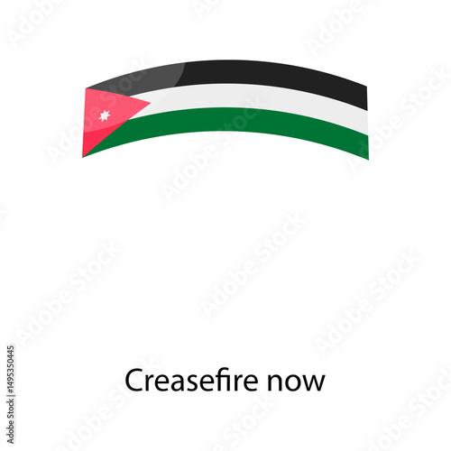 Palestine flag icon vector illustration