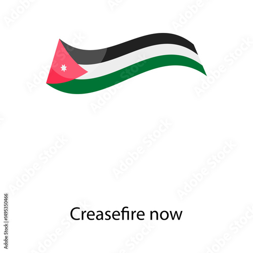 Palestine flag icon vector illustration
