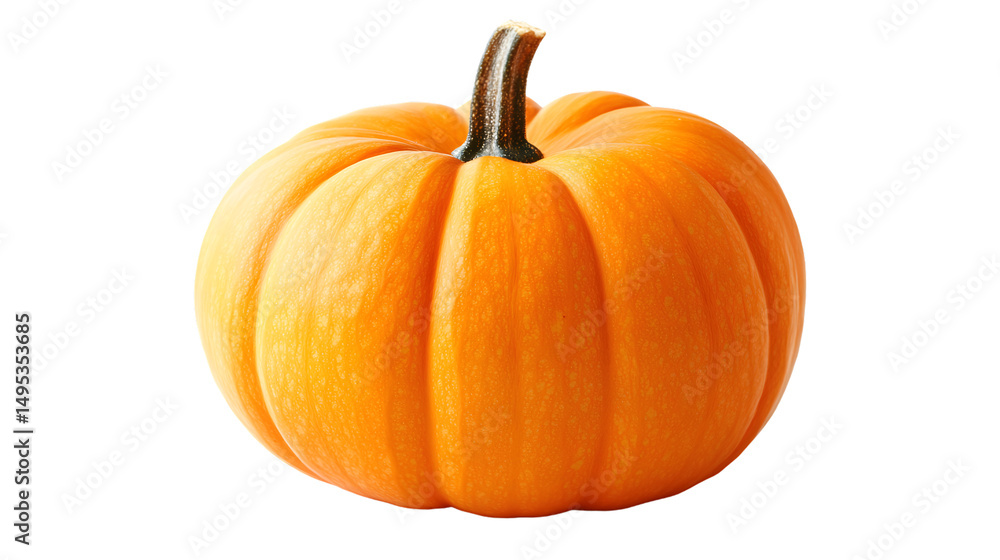 Obraz premium Fresh Pumpkin Isolated on Transparent Background for Seasonal Cooking and Halloween Design
