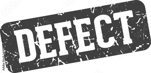 defect rectangular sign. defect stamp
