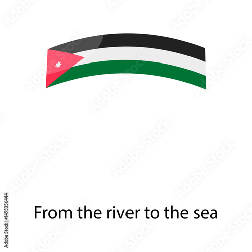 Palestine flag icon vector illustration