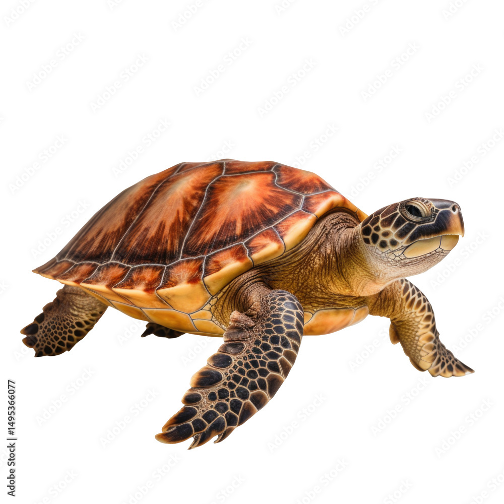 Obraz premium Big Turtle isolated on a transparent background