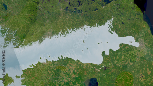 Photos Gulf of Finland highlighted. Satellite map