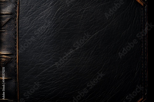 Black Leather Bound Book Cover Texture