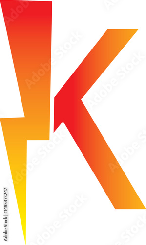 Free Download Power Energy Lightning K Logo - GFXLoad