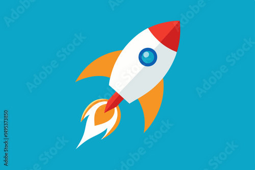 space rocket vector illustration