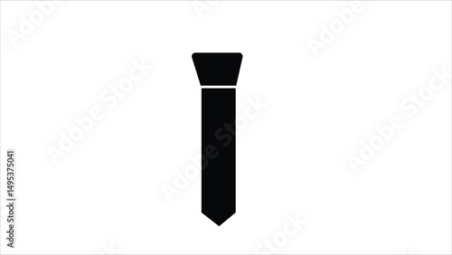 Classic long black tie