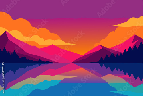 sunrise in mountains