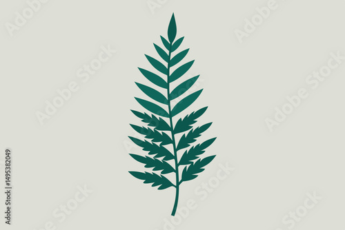 green leaf isolated on white