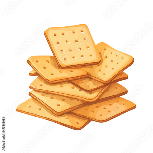 My very Simple flat 2D icon, crackers bunch isolated on a white background, vector, flat design, animation design, simple flat 2D icon, minimalist design, vector design, eps format