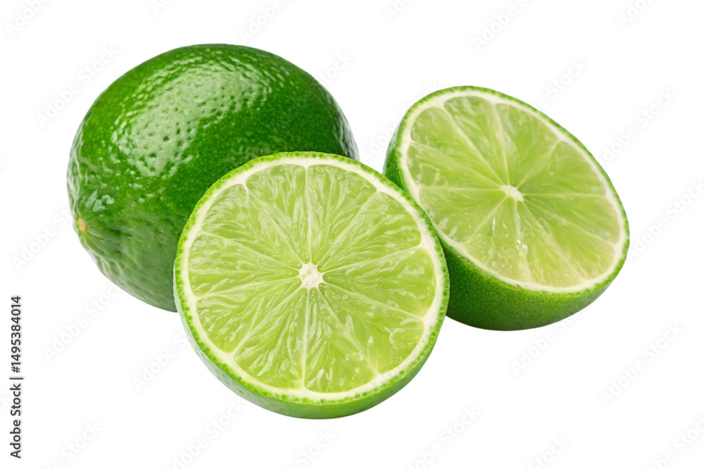 lime on white background lime on white background
