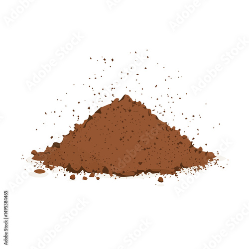 My very Simple flat 2D icon, ground Soil isolated on a white background, vector, flat design, animation design, simple flat 2D icon, minimalist design, vector design, eps format