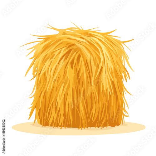 My very Simple flat 2D icon, haystack isolated on a white background, vector, flat design, animation design, simple flat 2D icon, minimalist design, vector design, eps format