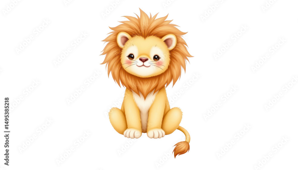 Majestic lion resting in the golden savanna, a portrait of wildlife in its natural habitat Majestic lion resting in the golden savanna, a portrait of wildlife in its natural habitat