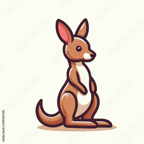 australia, kangaroo, animal, australian, wildlife, mammal, nature, marsupial, cute, wild, pouch, baby, brown, joey, illustration, aussie, fauna, wallaby, vector, wilderness, outback, native, isolated,