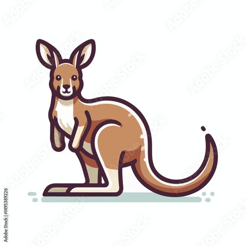 australia, kangaroo, animal, australian, wildlife, mammal, nature, marsupial, cute, wild, pouch, baby, brown, joey, illustration, aussie, fauna, wallaby, vector, wilderness, outback, native, isolated,