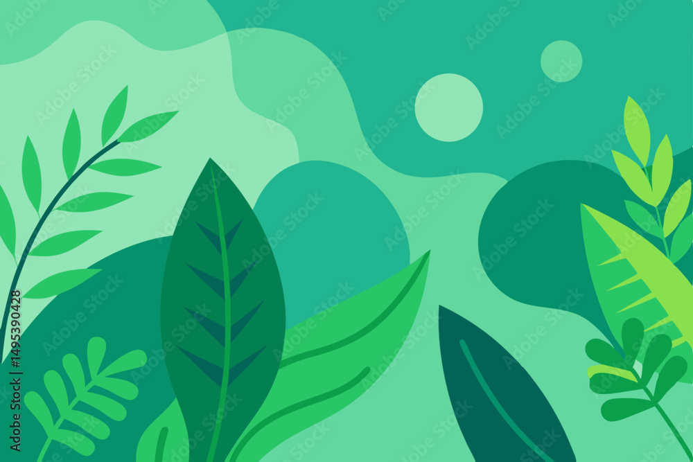 Fototapeta premium seamless pattern with leaves