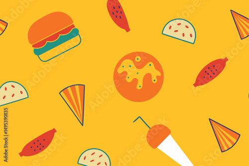 seamless background with easter eggs