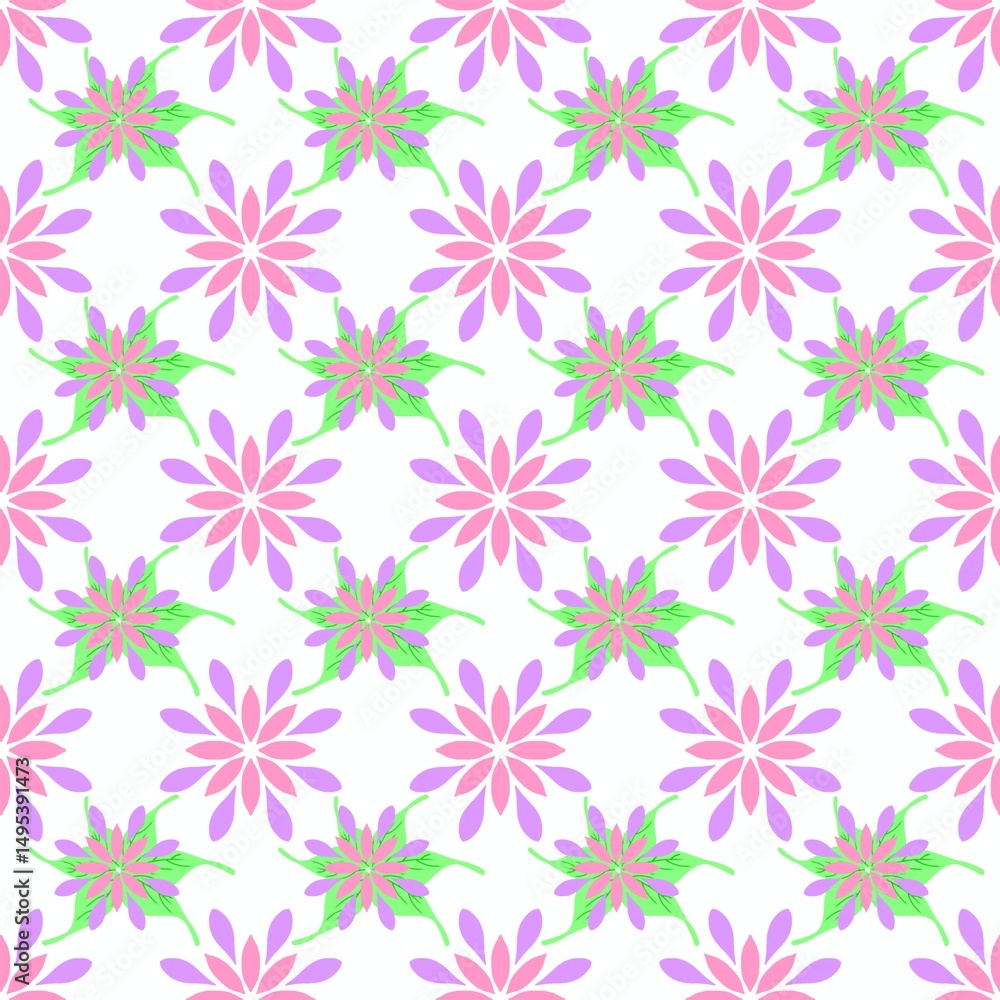 seamless pattern with pink flowers seamless pattern with pink flowers