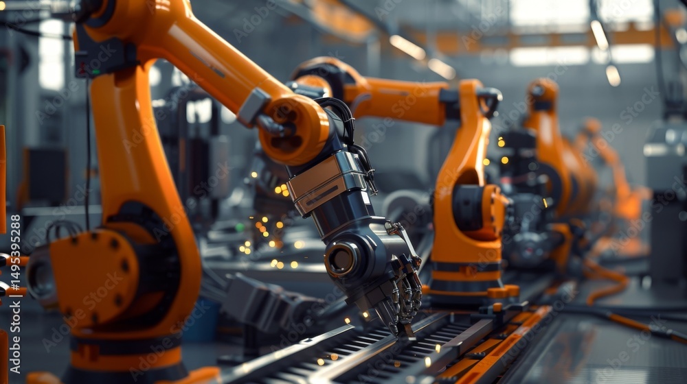 An advanced manufacturing facility using collaborative robots (cobots) working alongside human technicians, illustrating the integration of robotics in the workforce. 8k, realistic, full ultra HD, hig An advanced manufacturing facility using collaborative robots (cobots) working alongside human technicians, illustrating the integration of robotics in the workforce. 8k, realistic, full ultra HD, hig
