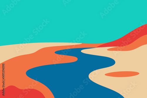 tide rushing into a shallow coral lagoon  .svg