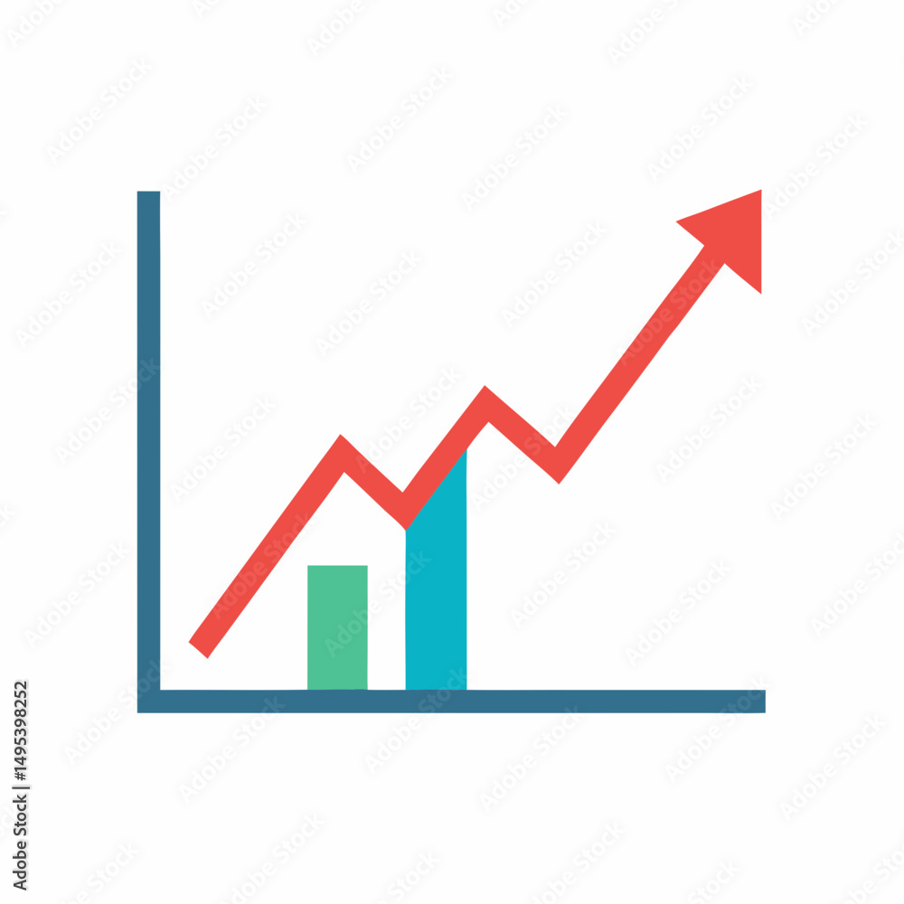 business graph with arrow business graph with arrow