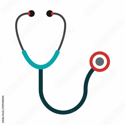 stethoscope on white background