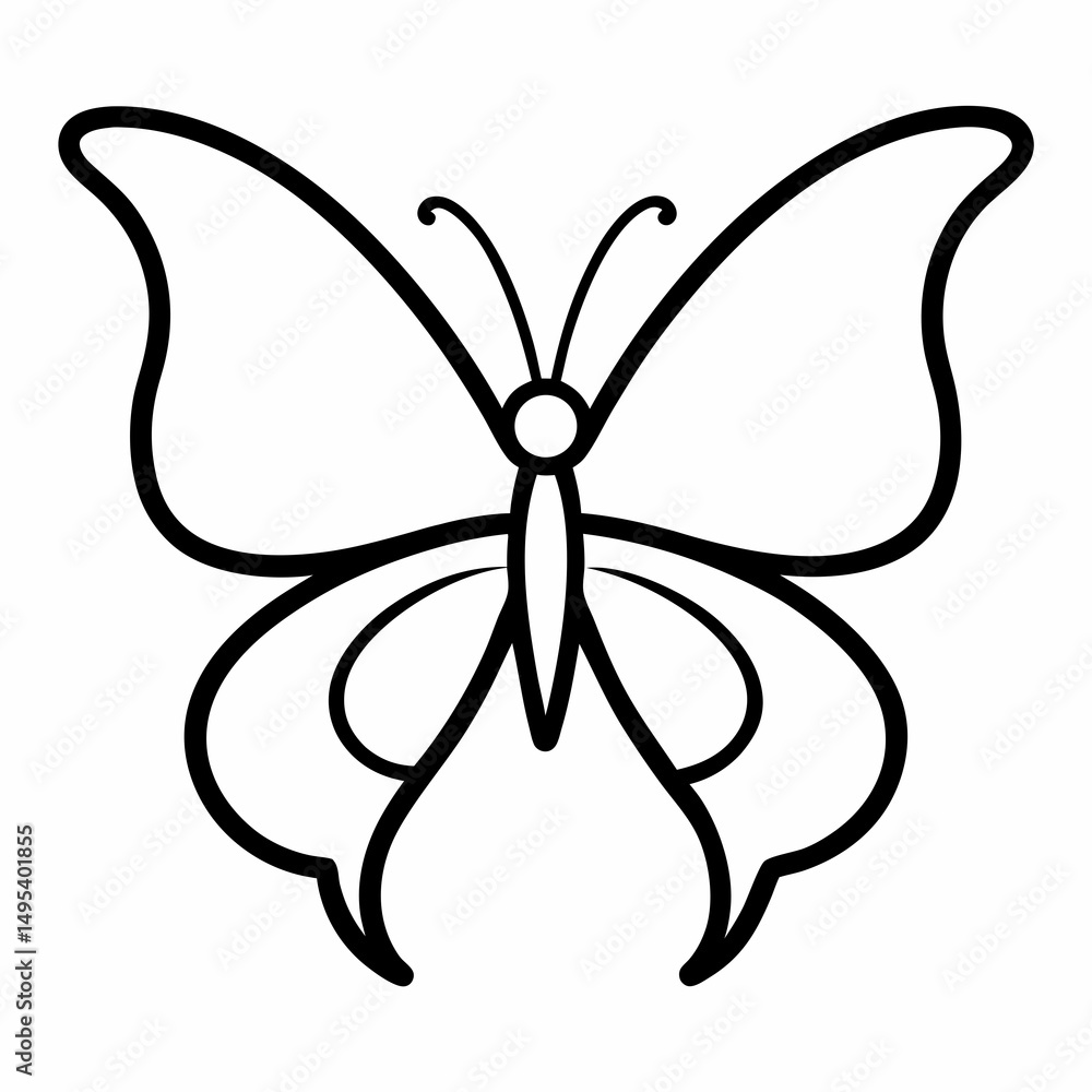 Fototapeta premium butterfly on white background