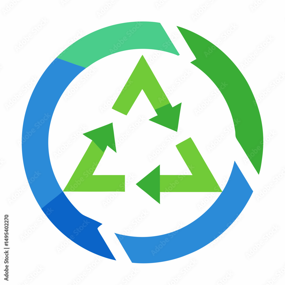 recycle symbol on white background recycle symbol on white background