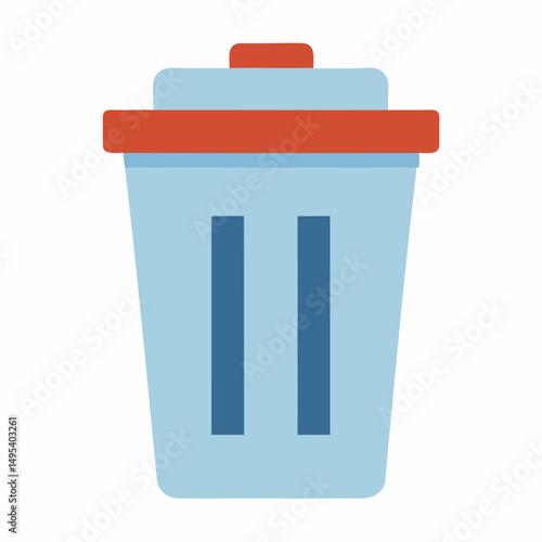 trash can isolated on white