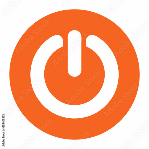 power button icon on a white