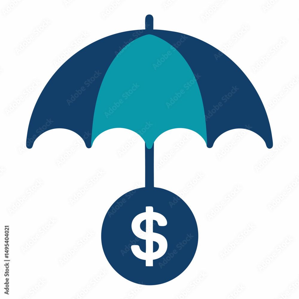 dollar sign with umbrella dollar sign with umbrella