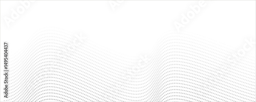Wallpaper Mural Abstract halftone gray dots gradient on white background, Curved twisted slanting design or waved lines pattern vector Torontodigital.ca
