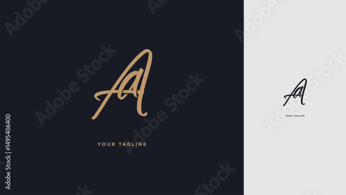 Luxury AA Monogram Logo – Minimalist Modern Lettermark Design
