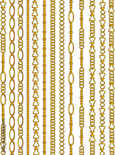 golden chains for print textile