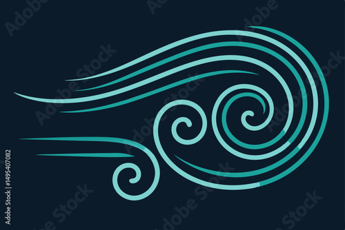 abstract blue swirl