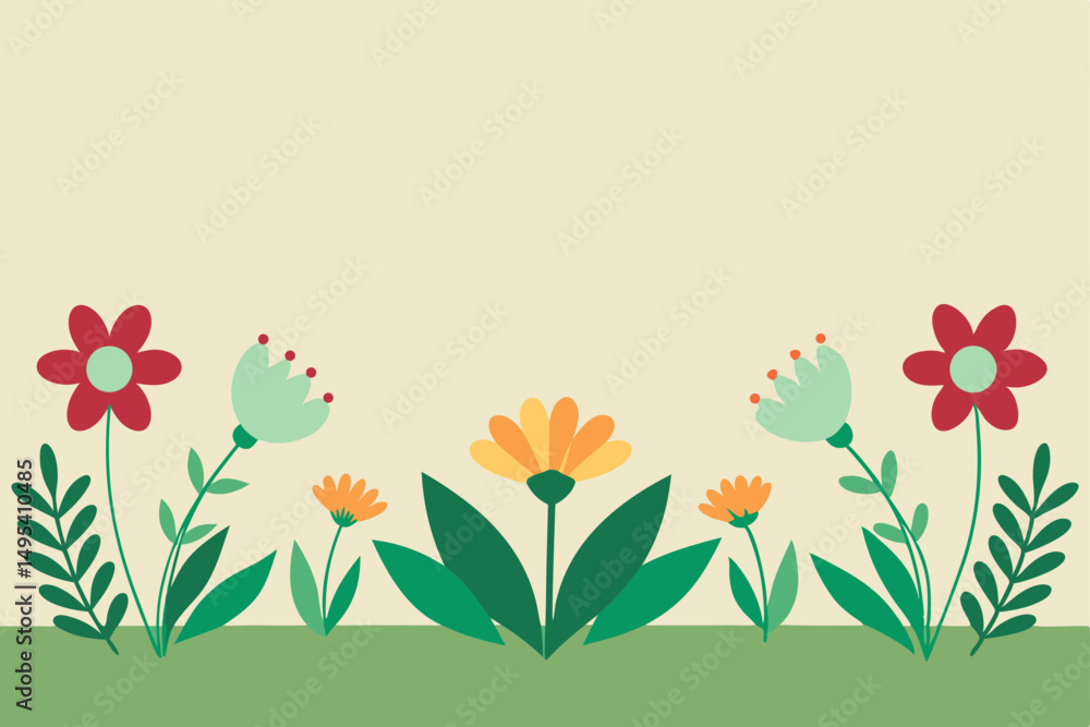 Naklejka premium vector illustration of a floral background