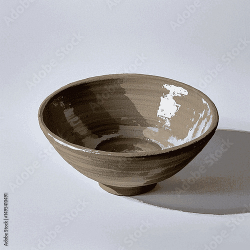 Earthen Flow: Pigment on Pottery pottery isolated watercolor vector illustration svg