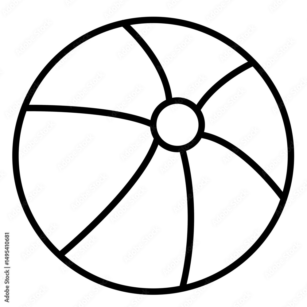 Naklejka premium Icon simple beach balls