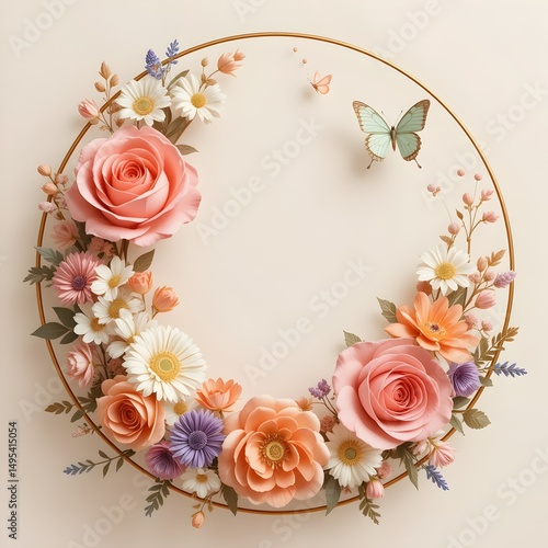 3D Beautiful flowers