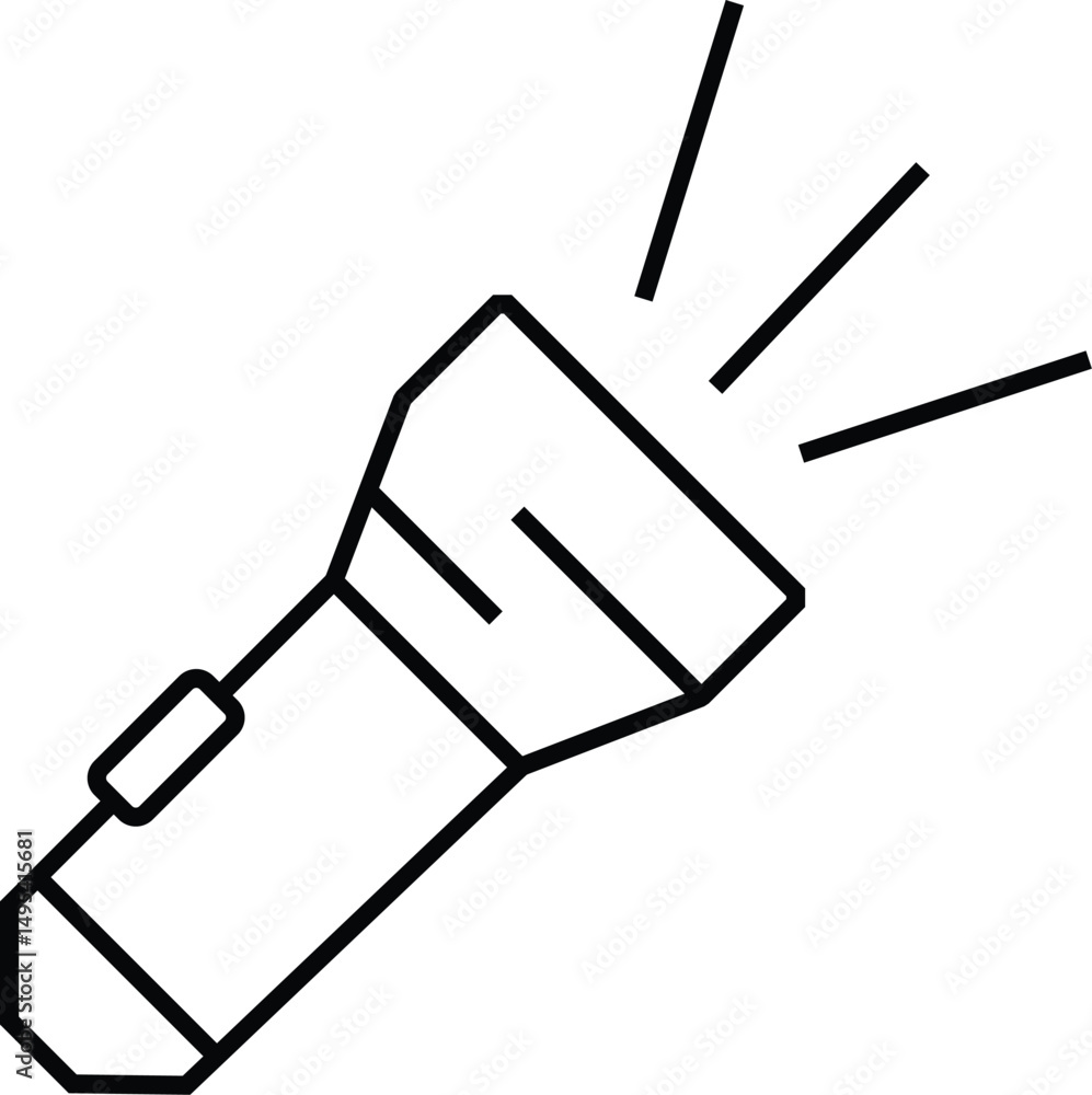 Flashlight icon. Torch symbol. Smartphone flashlight. Led light icons. Flashlight liner icon
Flashlight icon. Torch symbol. Smartphone flashlight. Led light icons. Flashlight liner icon