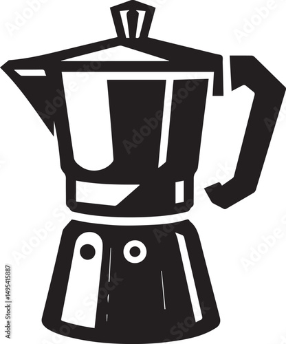 black coffee maker logo silhouette vector, coffee maker vector illustration